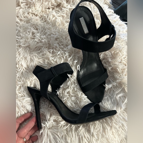Schultz Shoes - Schultz Black Suede Leather 4.5” Strappy Heels Women’s Size 9.5 Like New